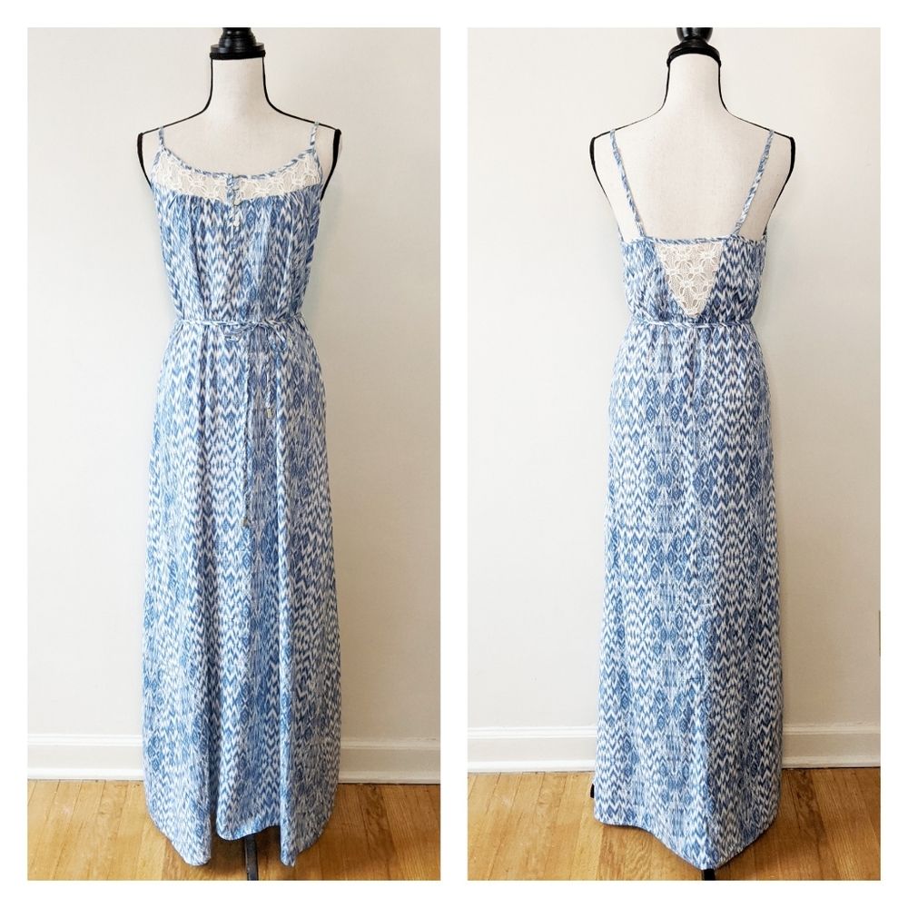NWT Lovestitch Ikat Maxi with Lace Detail